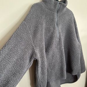 Old Navy, Half-Zip, Sherpa Pullover. Taupe/Grayish-Brown. Size 2X.